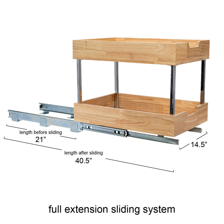 2 tier wood pull out pantry rebrilliant hot sale